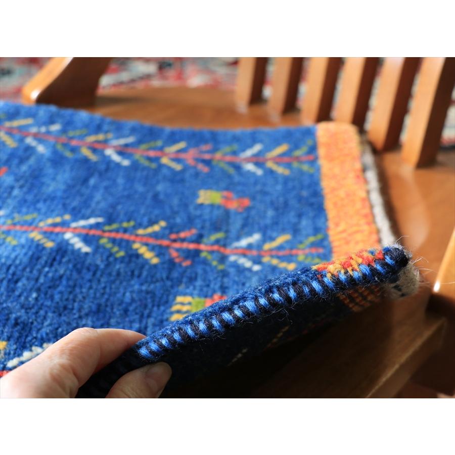 ギャッベ ノマド ミニギャッベ 41x41cm ブルー　生命の木 |  | 03