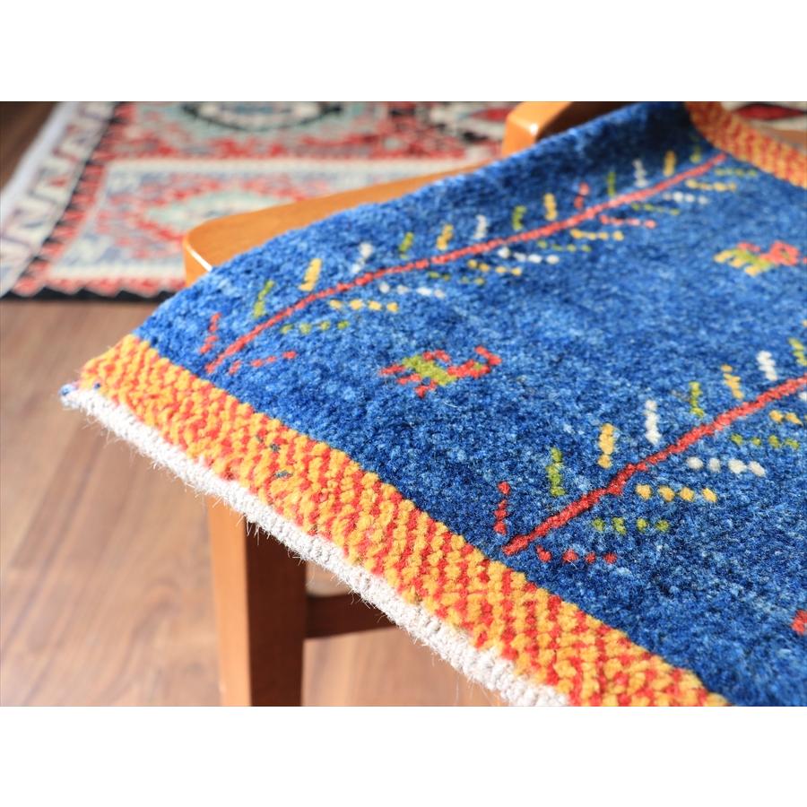 ギャッベ ノマド ミニギャッベ 41x41cm ブルー　生命の木 |  | 04