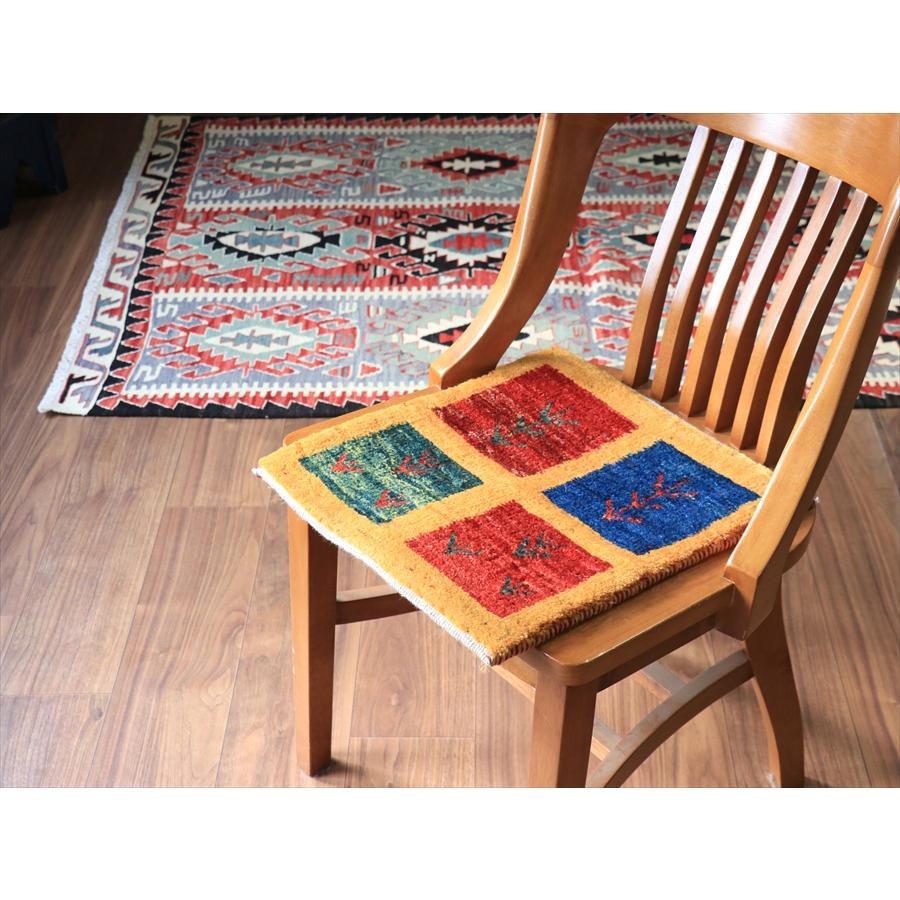 ギャッベ ノマド ミニギャッベ 42x38cm オレンジ　カラフルタイル |  | 01