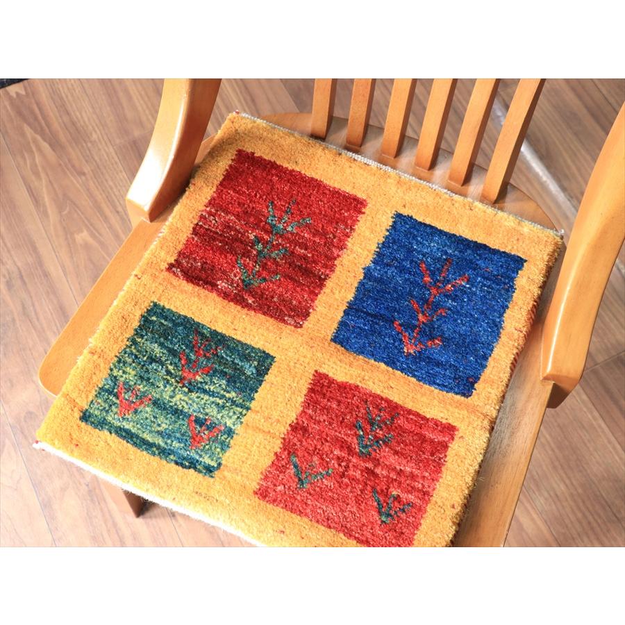 ギャッベ ノマド ミニギャッベ 42x38cm オレンジ　カラフルタイル |  | 02