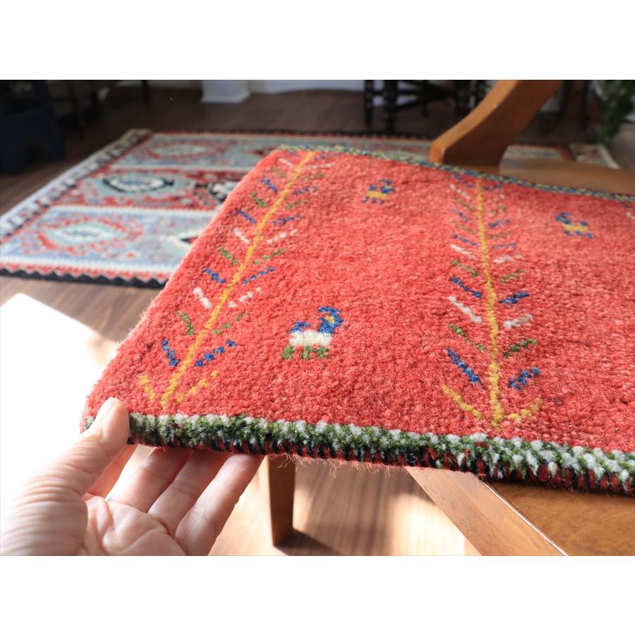 ギャッベ ノマド ミニギャッベ 36x40cm レッド　生命の木 |  | 02