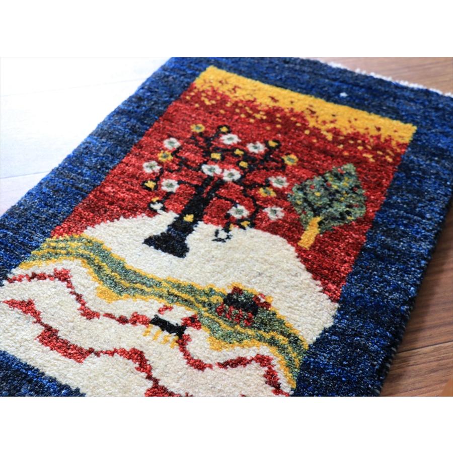 ギャッベ ノマド ミニギャッベ 60x39cm ネイビー　プラムツリー |  | 02