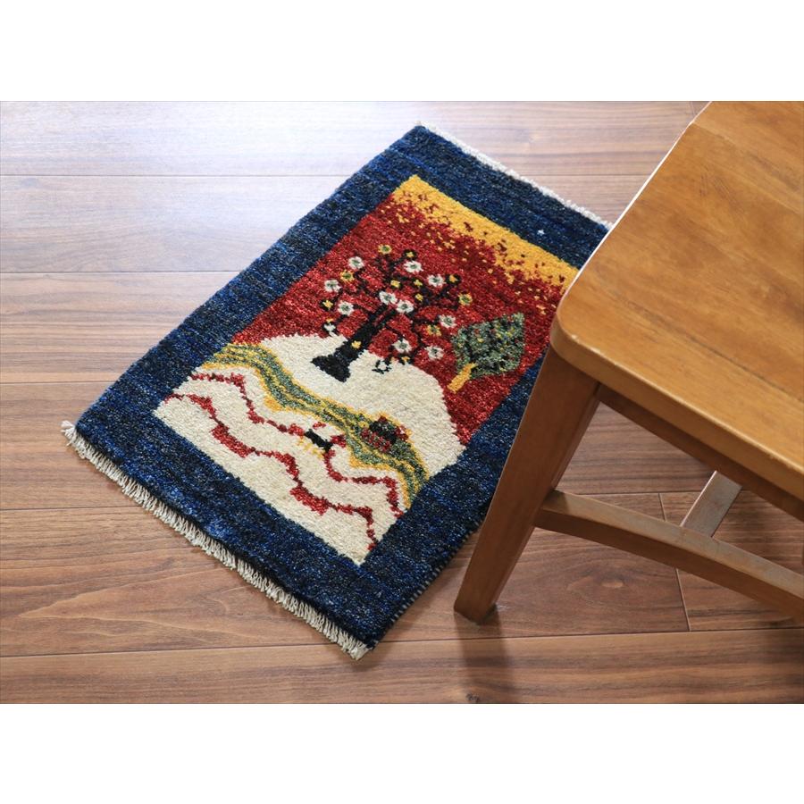 ギャッベ ノマド ミニギャッベ 60x39cm ネイビー　プラムツリー |  | 04