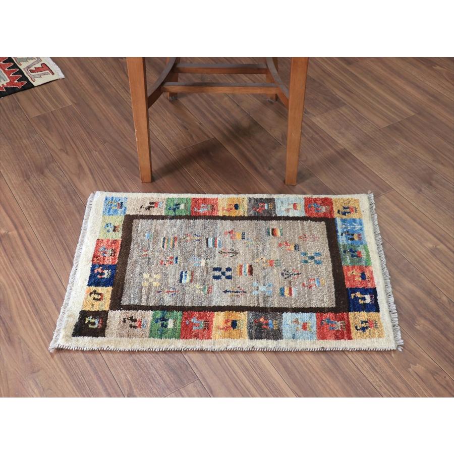 ギャッベ ノマド ミニギャッベ 73x49cm グレー　タイルモチーフ |  | 01