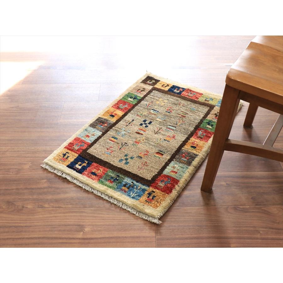 ギャッベ ノマド ミニギャッベ 73x49cm グレー　タイルモチーフ |  | 03