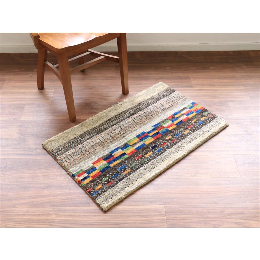 ギャッベ ノマド 横長玄関マット 90x56cm 幾何学タイル　グラデーション |  | 02