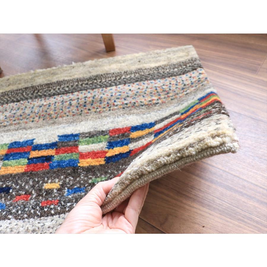 ギャッベ ノマド 横長玄関マット 90x56cm 幾何学タイル　グラデーション |  | 07