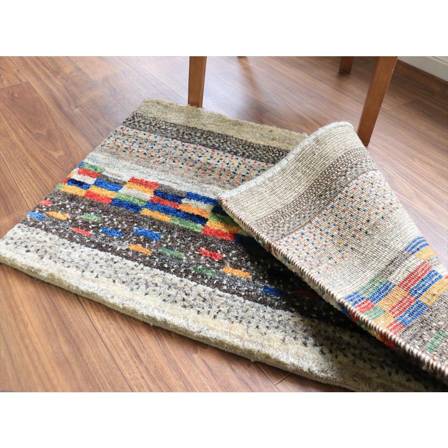 ギャッベ ノマド 横長玄関マット 90x56cm 幾何学タイル　グラデーション |  | 09