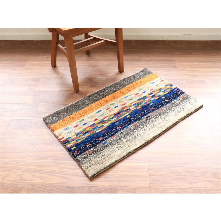 ギャッベ ノマド 横長玄関マット 90x56cm 幾何学タイル　グラデーション |  | 03
