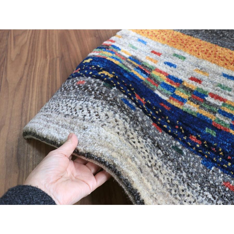 ギャッベ ノマド 横長玄関マット 90x56cm 幾何学タイル　グラデーション |  | 06