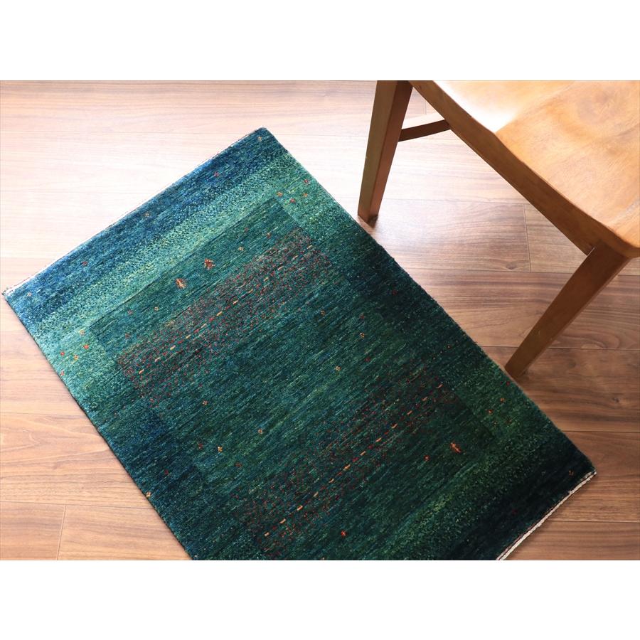ギャッベ　ロリアタシュ　最高級の細かな織り 92x61cm 最上級の織り　グリーングラデーション |  | 11