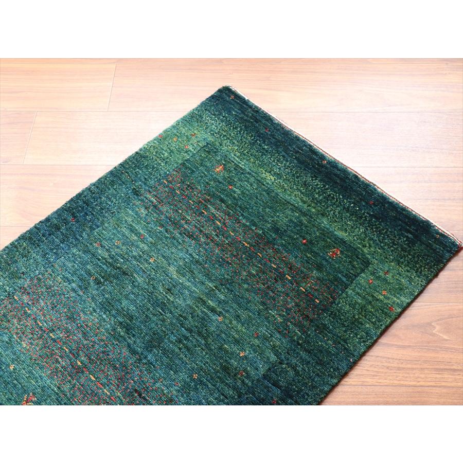 ギャッベ　ロリアタシュ　最高級の細かな織り 92x61cm 最上級の織り　グリーングラデーション |  | 04