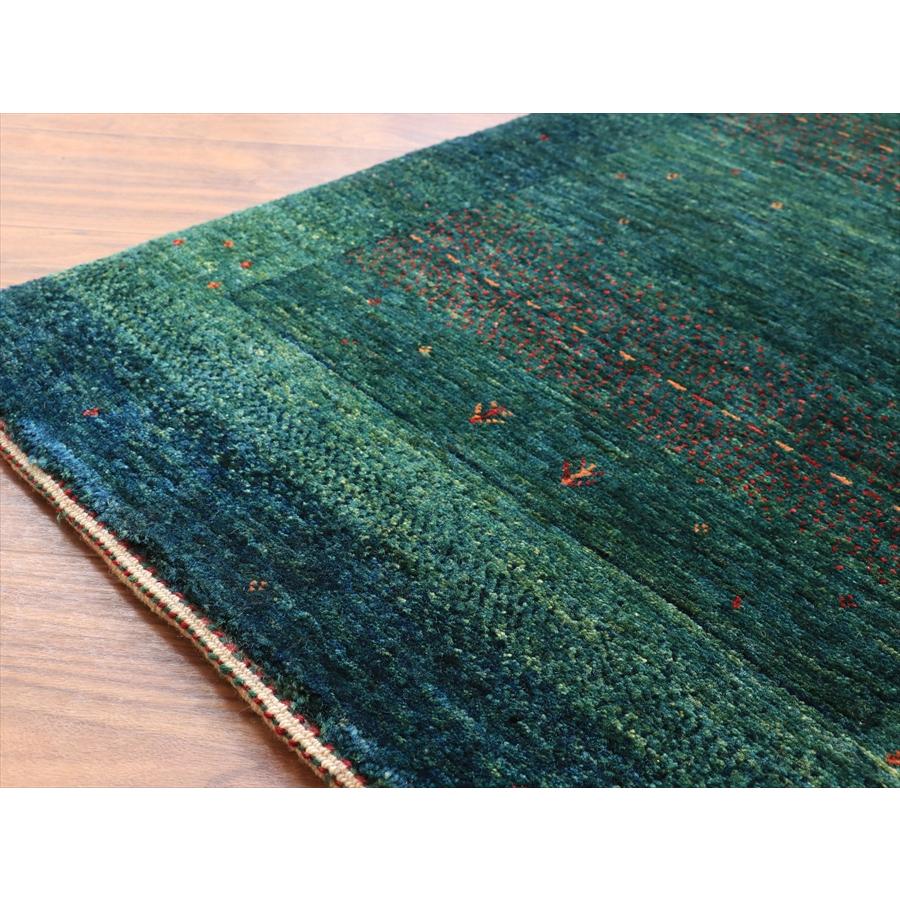 ギャッベ　ロリアタシュ　最高級の細かな織り 92x61cm 最上級の織り　グリーングラデーション |  | 05