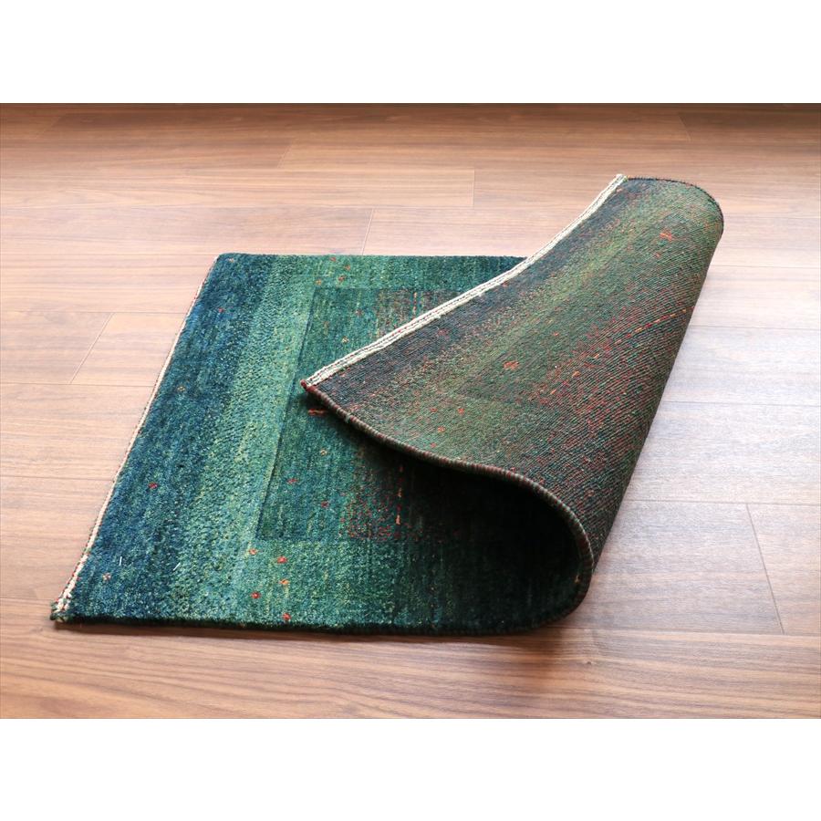 ギャッベ　ロリアタシュ　最高級の細かな織り 92x61cm 最上級の織り　グリーングラデーション |  | 07