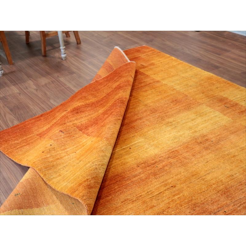ギャッベ ロリアタシュ 細かな織りの最高級ギャッベ Gabbeh Lori Atash 256x204cm イエローオレンジグラデーション |  | 10