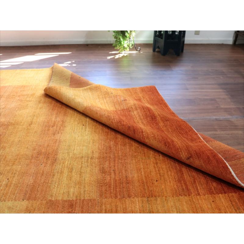 ギャッベ ロリアタシュ 細かな織りの最高級ギャッベ Gabbeh Lori Atash 256x204cm イエローオレンジグラデーション |  | 11