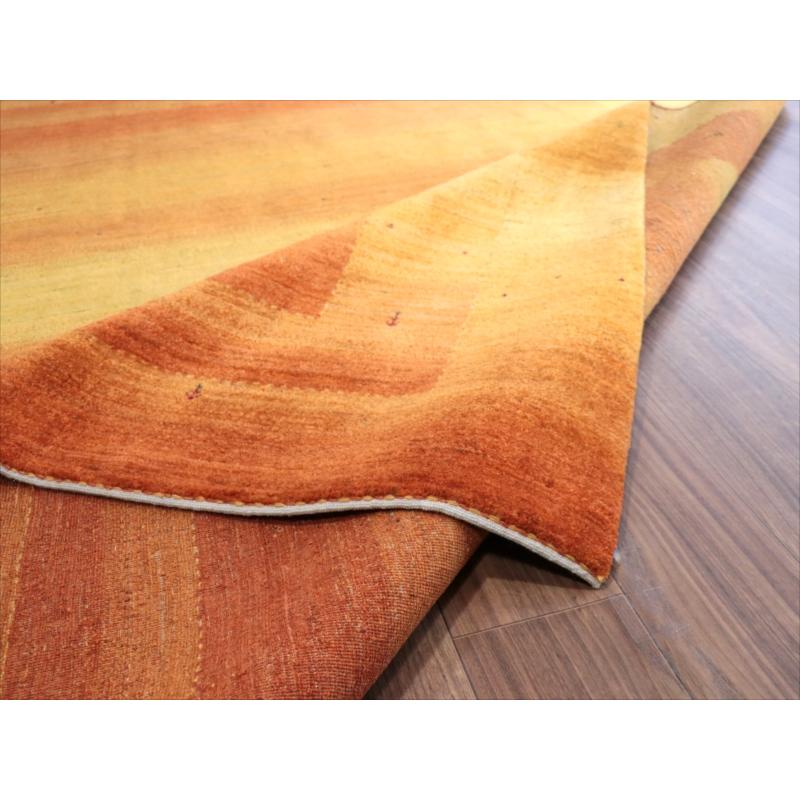 ギャッベ ロリアタシュ 細かな織りの最高級ギャッベ Gabbeh Lori Atash 256x204cm イエローオレンジグラデーション |  | 14
