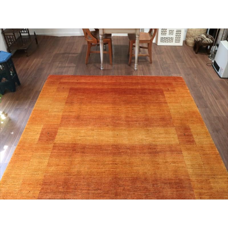 ギャッベ ロリアタシュ 細かな織りの最高級ギャッベ Gabbeh Lori Atash 256x204cm イエローオレンジグラデーション |  | 02