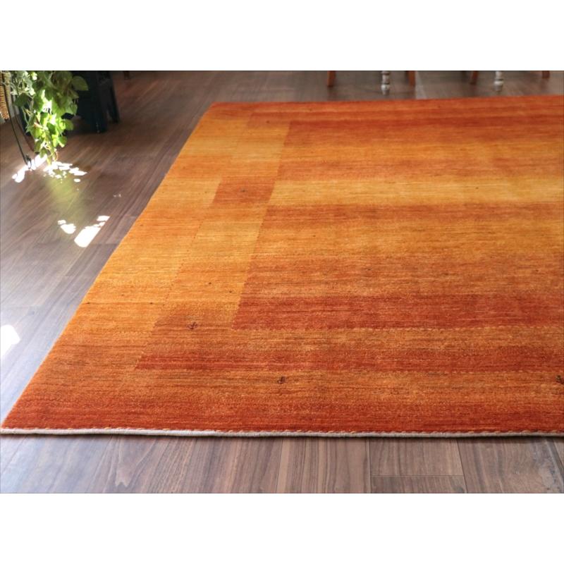 ギャッベ ロリアタシュ 細かな織りの最高級ギャッベ Gabbeh Lori Atash 256x204cm イエローオレンジグラデーション |  | 03