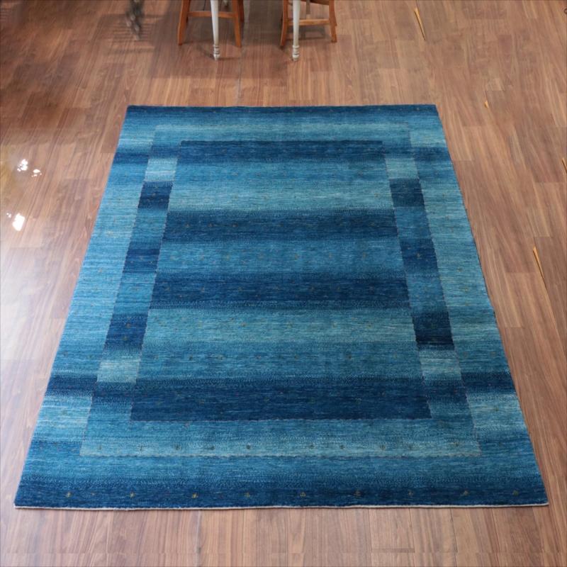 ギャッベ/ロリアタシュ　LoriAtash 262x194cm ブルーグラデーション　最上級の細かな織り | 