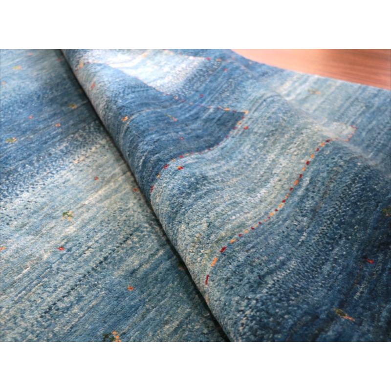 ギャッベ/ロリアタシュ　LoriAtash 262x194cm ブルーグラデーション　最上級の細かな織り |  | 12