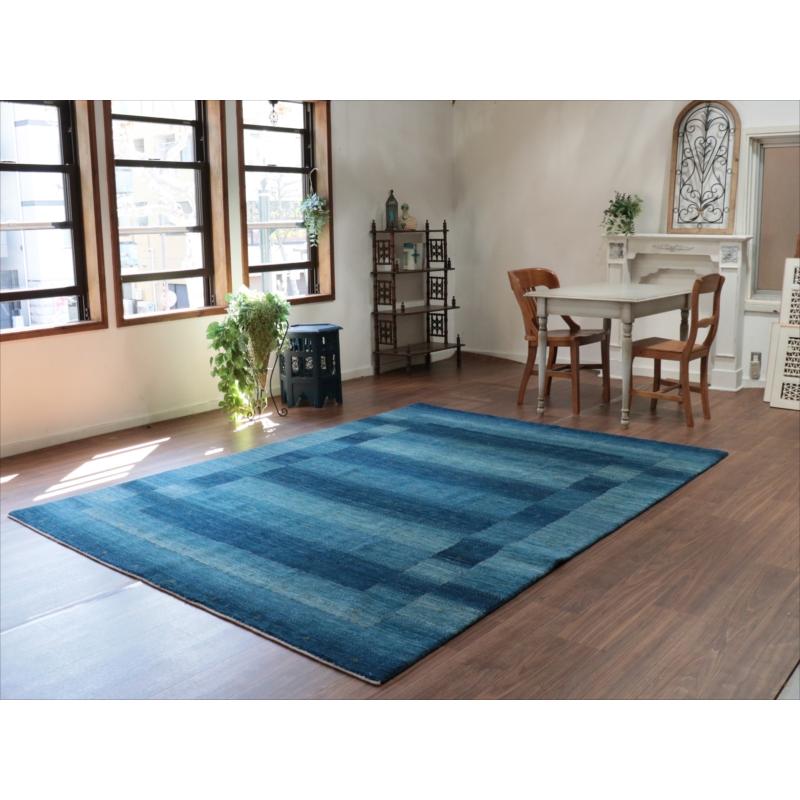 ギャッベ/ロリアタシュ　LoriAtash 262x194cm ブルーグラデーション　最上級の細かな織り |  | 01