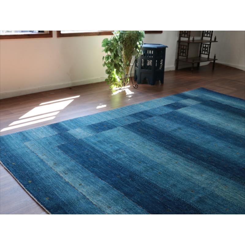 ギャッベ/ロリアタシュ　LoriAtash 262x194cm ブルーグラデーション　最上級の細かな織り |  | 03