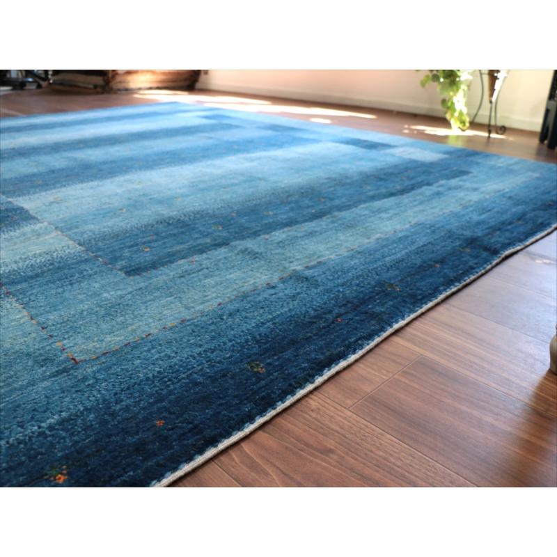 ギャッベ/ロリアタシュ　LoriAtash 262x194cm ブルーグラデーション　最上級の細かな織り |  | 06