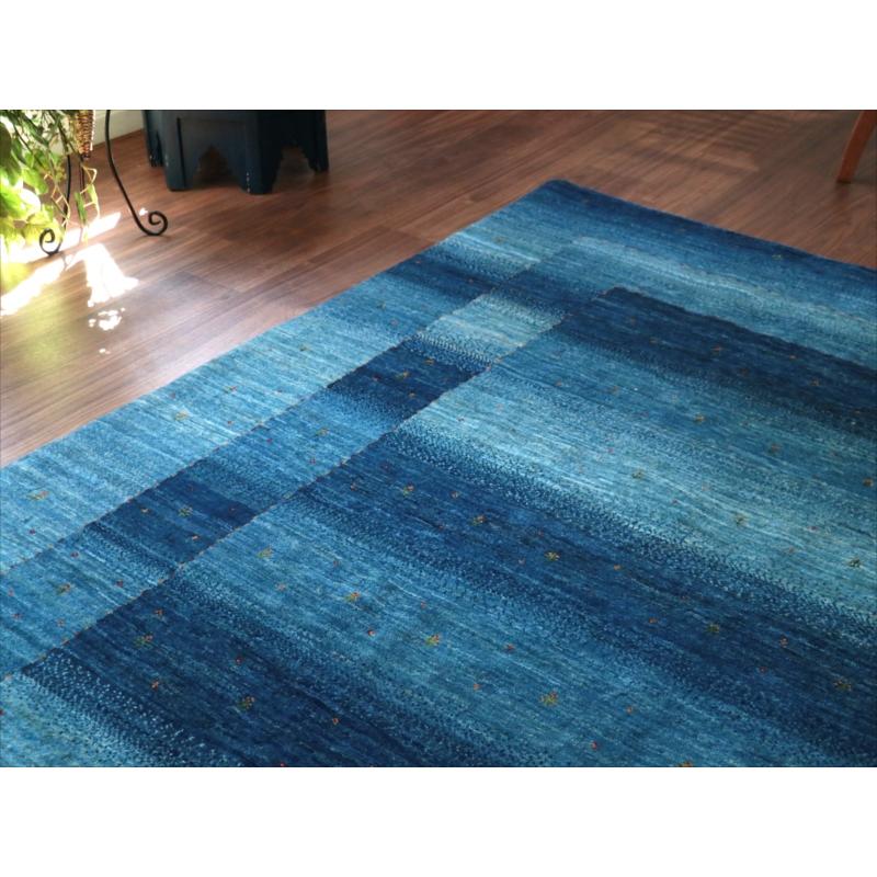 ギャッベ/ロリアタシュ　LoriAtash 262x194cm ブルーグラデーション　最上級の細かな織り |  | 08