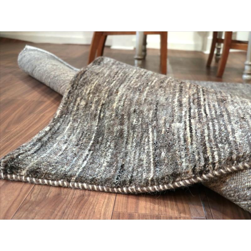 ギャッベ　Ｇａｂｂｅｈ ダークグレー 203x149cm グラデーション　無地　シンプル　モノトーン　手織り　イラン |  | 12