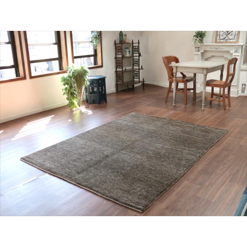 ギャッベ　Ｇａｂｂｅｈ ダークグレー 203x149cm グラデーション　無地　シンプル　モノトーン　手織り　イラン |  | 01