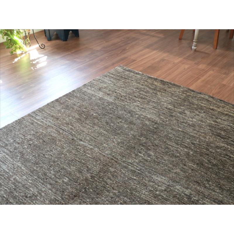 ギャッベ　Ｇａｂｂｅｈ ダークグレー 203x149cm グラデーション　無地　シンプル　モノトーン　手織り　イラン |  | 02