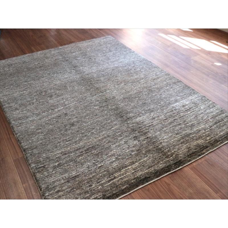 ギャッベ　Ｇａｂｂｅｈ ダークグレー 203x149cm グラデーション　無地　シンプル　モノトーン　手織り　イラン |  | 05