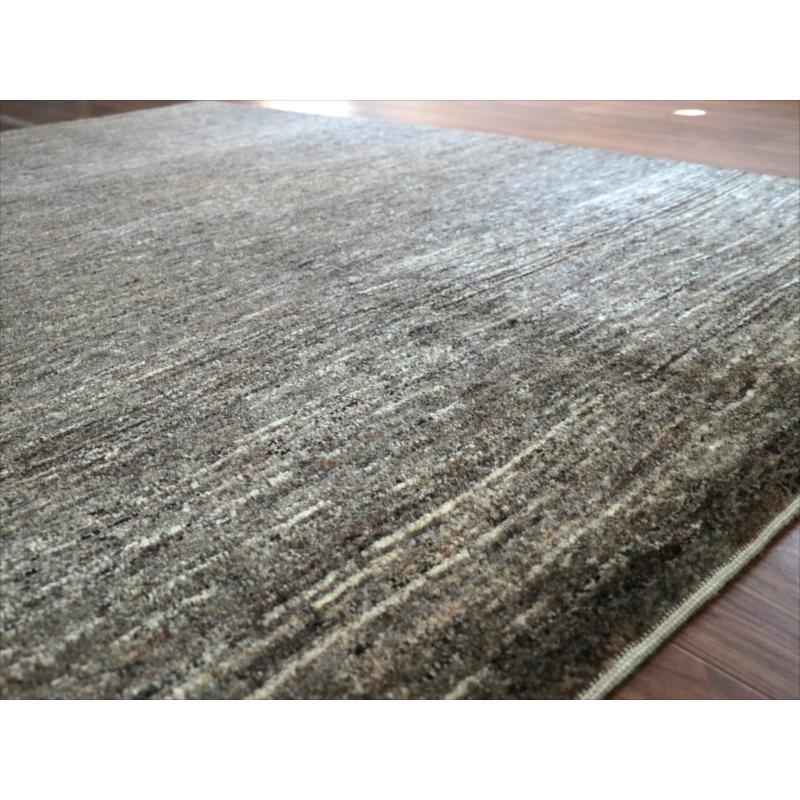 ギャッベ　Ｇａｂｂｅｈ ダークグレー 203x149cm グラデーション　無地　シンプル　モノトーン　手織り　イラン |  | 06