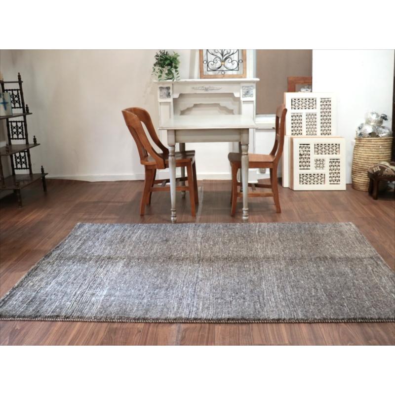 ギャッベ　Ｇａｂｂｅｈ ダークグレー 203x149cm グラデーション　無地　シンプル　モノトーン　手織り　イラン |  | 07