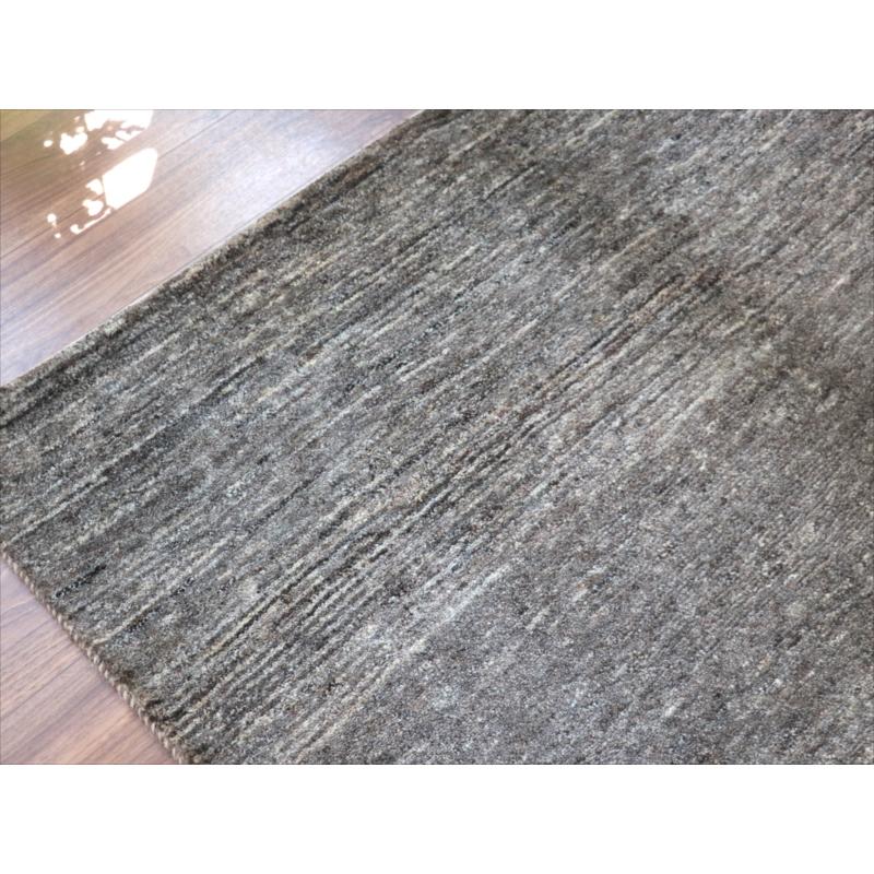 ギャッベ　Ｇａｂｂｅｈ ダークグレー 203x149cm グラデーション　無地　シンプル　モノトーン　手織り　イラン |  | 08