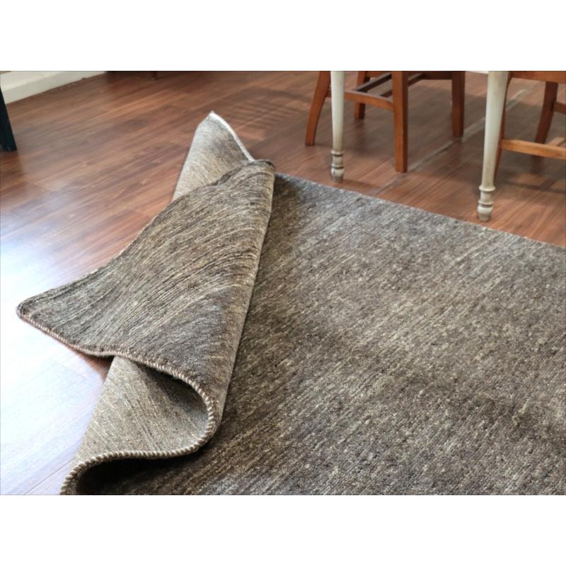 ギャッベ　Ｇａｂｂｅｈ ダークグレー 203x149cm グラデーション　無地　シンプル　モノトーン　手織り　イラン |  | 09