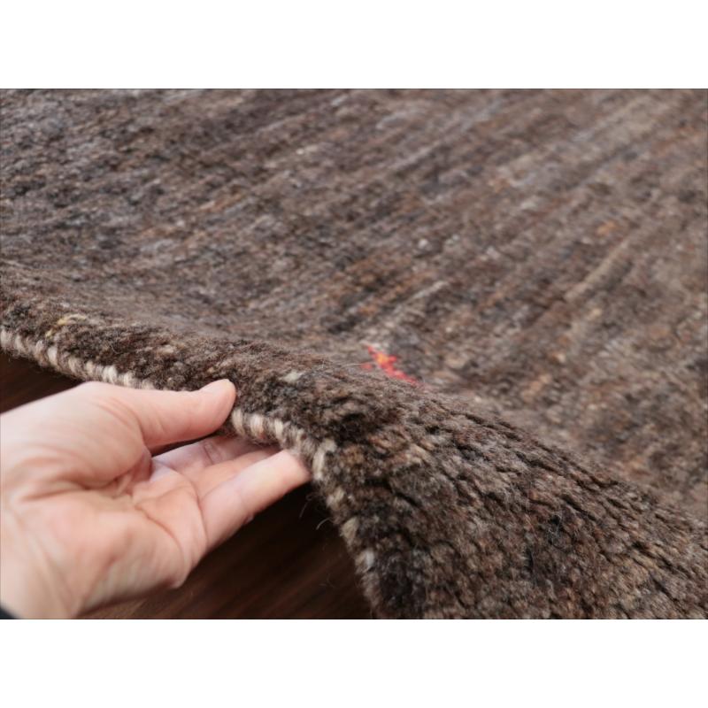 ギャッベ　Ｇａｂｂｅｈ ダークブラウン 205x155cm グラデーション　無地　シンプル　モノトーン　手織り　イラン |  | 10