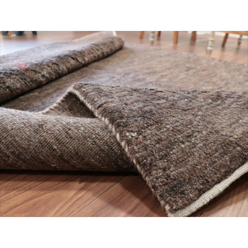 ギャッベ　Ｇａｂｂｅｈ ダークブラウン 205x155cm グラデーション　無地　シンプル　モノトーン　手織り　イラン |  | 11