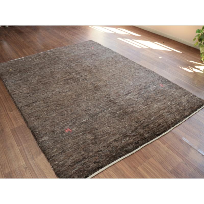 ギャッベ　Ｇａｂｂｅｈ ダークブラウン 205x155cm グラデーション　無地　シンプル　モノトーン　手織り　イラン |  | 13