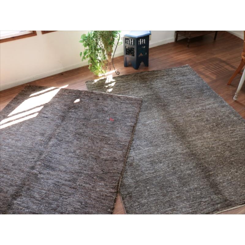 ギャッベ　Ｇａｂｂｅｈ ダークブラウン 205x155cm グラデーション　無地　シンプル　モノトーン　手織り　イラン |  | 14