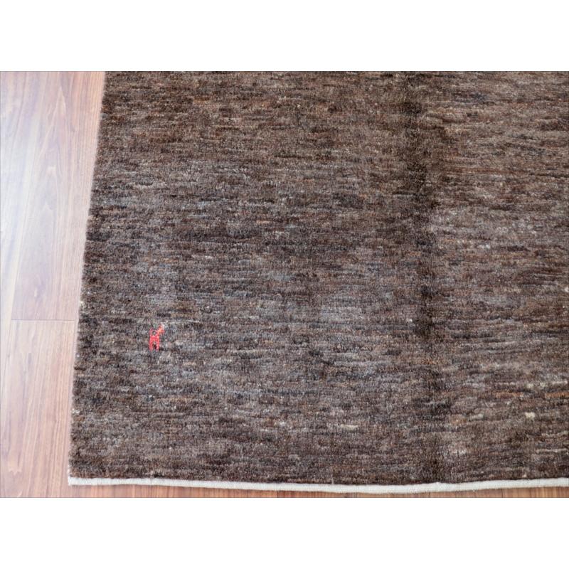 ギャッベ　Ｇａｂｂｅｈ ダークブラウン 205x155cm グラデーション　無地　シンプル　モノトーン　手織り　イラン |  | 03