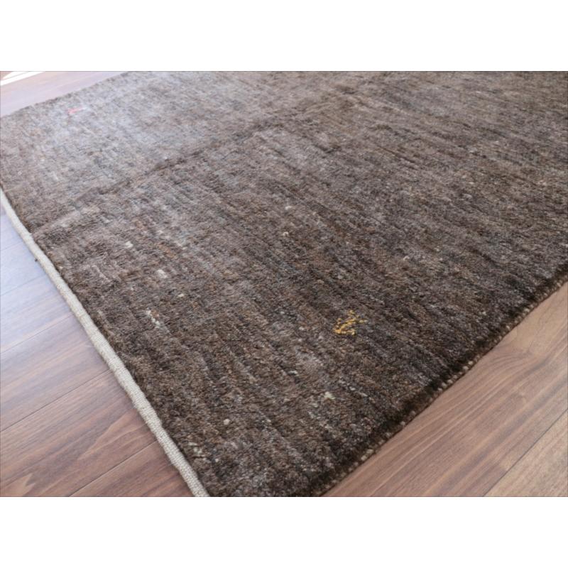 ギャッベ　Ｇａｂｂｅｈ ダークブラウン 205x155cm グラデーション　無地　シンプル　モノトーン　手織り　イラン |  | 04