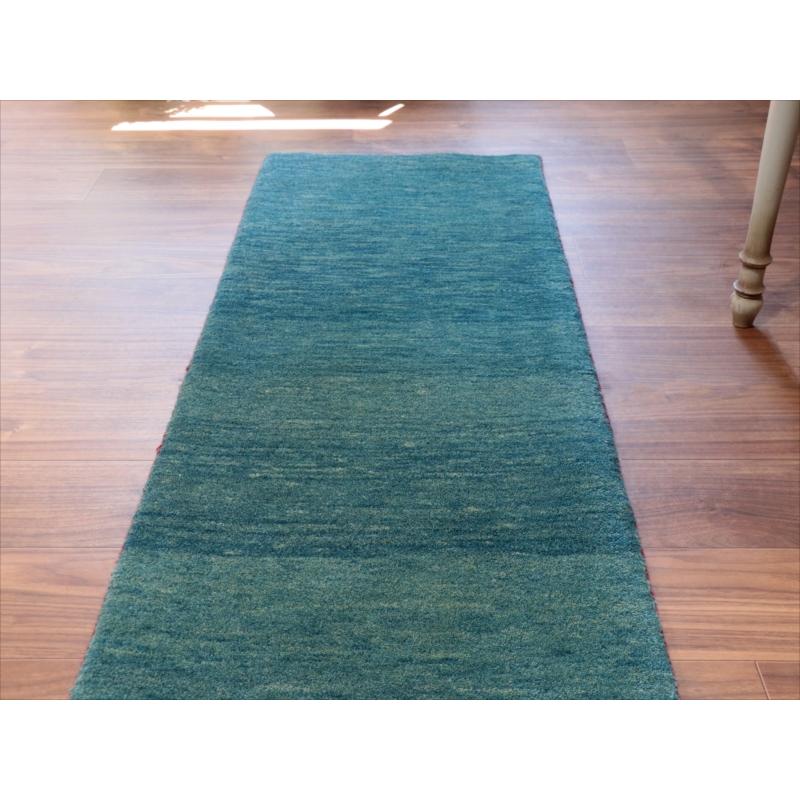 ギャッベ　ノマド/Nomad　細長ランナー 150x53cm ブルーグリーン |  | 02