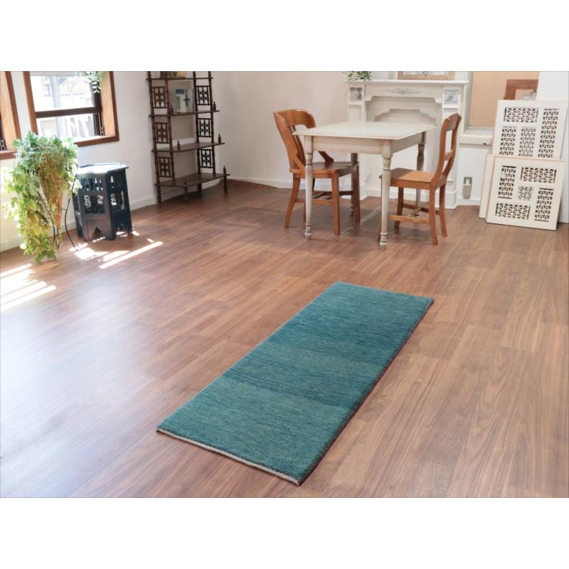 ギャッベ　ノマド/Nomad　細長ランナー 150x53cm ブルーグリーン |  | 05