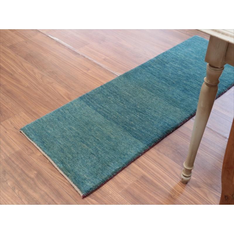 ギャッベ　ノマド/Nomad　細長ランナー 150x53cm ブルーグリーン |  | 06