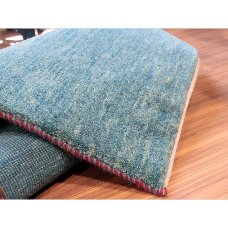 ギャッベ　ノマド/Nomad　細長ランナー 150x53cm ブルーグリーン |  | 07