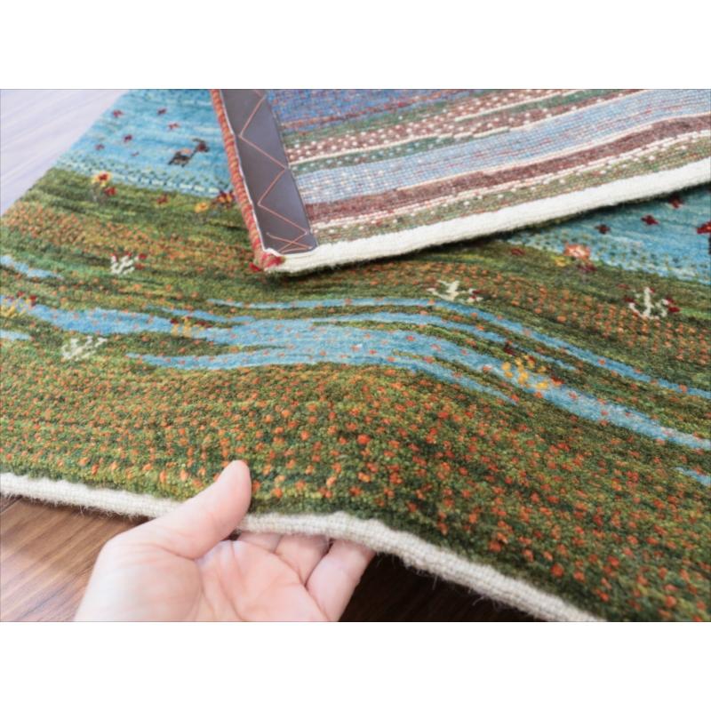 ギャッベ　バナフシェ　イラン産手織りラグ 101x67cm 広がる草原　風景のギャッベ |  | 10