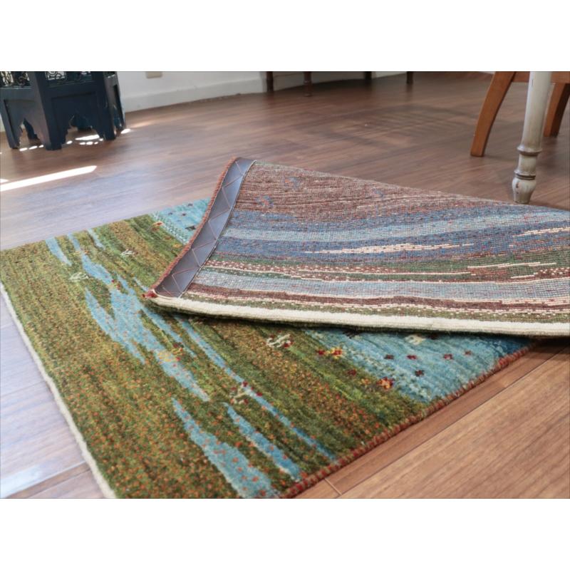 ギャッベ　バナフシェ　イラン産手織りラグ 101x67cm 広がる草原　風景のギャッベ |  | 08
