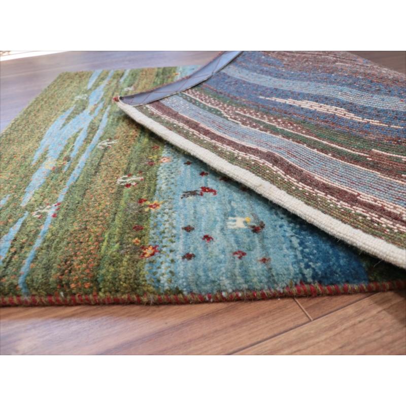 ギャッベ　バナフシェ　イラン産手織りラグ 101x67cm 広がる草原　風景のギャッベ |  | 09